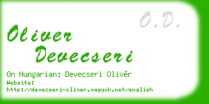 oliver devecseri business card